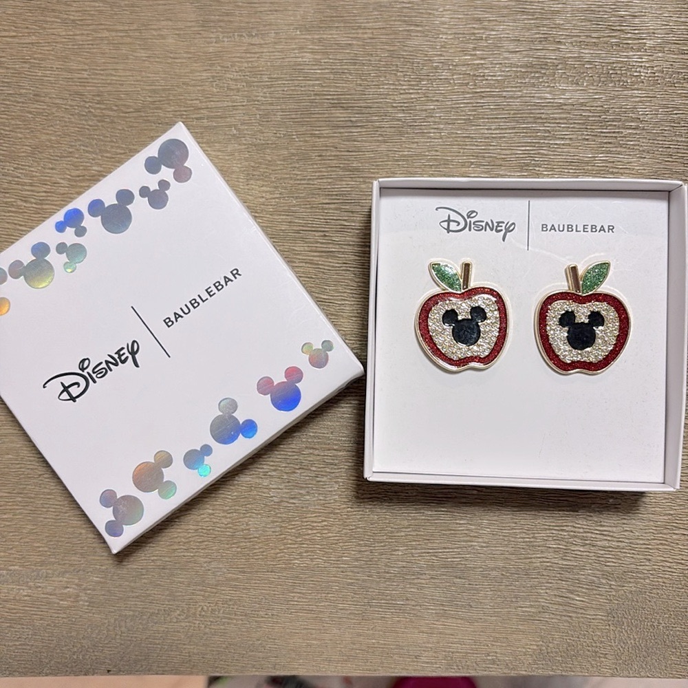 BaubleBar x Disney Mickey apple earrings NEW